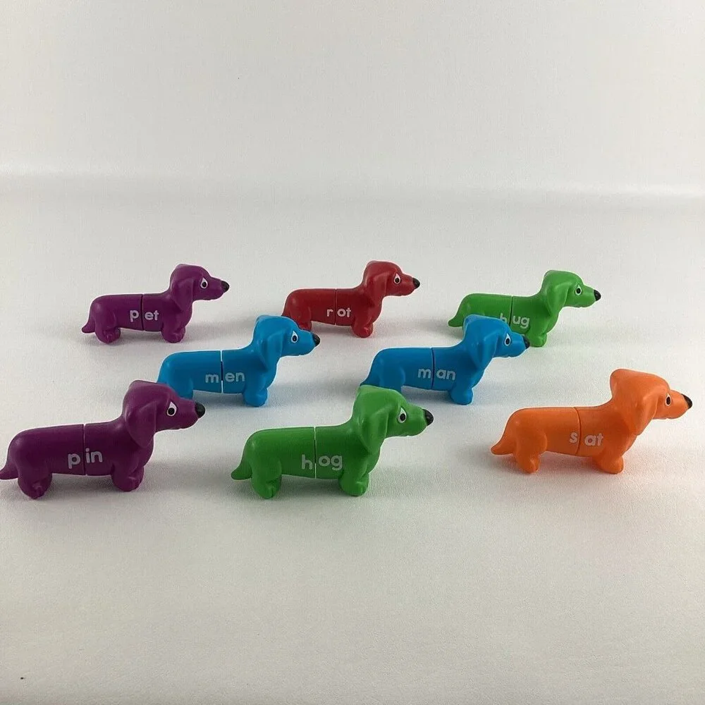 Learning Resources Snap N Learn Rhyming Pups Vocabulary Weiner Dog Pop Apart Toy